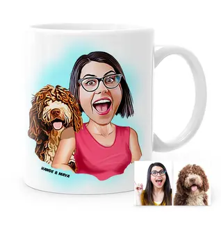 

Personalized Pet Mate Cartoon White Mug Cup-1