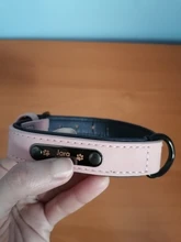 Collar de cuero suave ajustable para perros, personalizado, etiquetas de identificación de nombre para gatos, cachorros, perros grandes, accesorios para mascotas