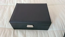 Caja de cuero para joyería de doble capa, caja de almacenamiento de ornamento para pendientes y pendientes, joyero grande multifunción, novedad