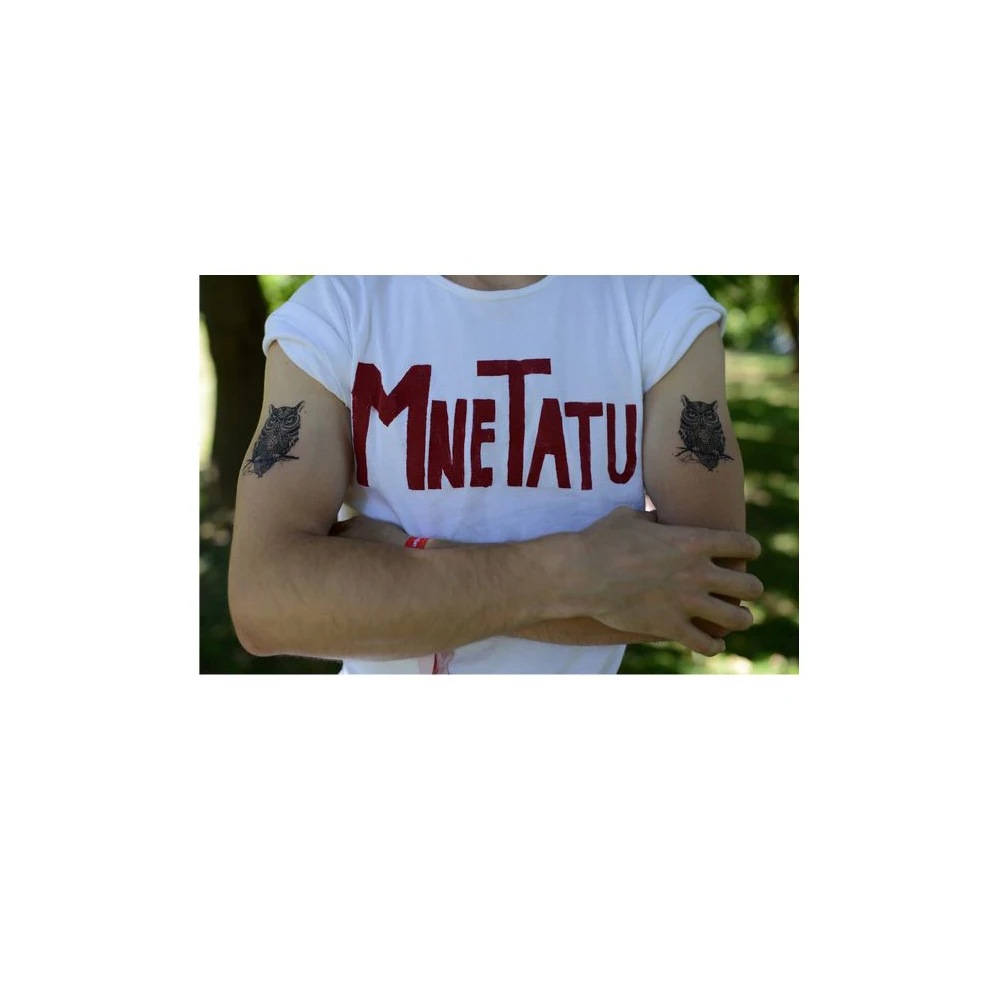 Переводная тату MneTatu "Сова" Черная