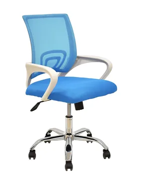 

Office armchair FISS NEW, white, gas, rocker, mesh and fabric celeste