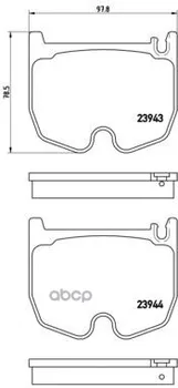 

Brake disc pads front. Mercedes-Benz CLS (c219) 10/04-02/11 / Mercedes-Benz E-Class (W2 Brembo art. p50062