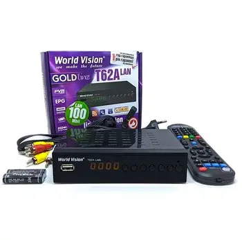 

World Vision t62a Lan DVB-T2/C with display + universal remote, Wi-Fi
