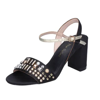 

THE SELLER women sandals black satin
