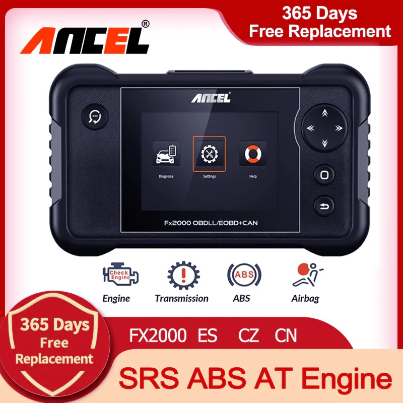 Диагностический сканер Ancel FX2000 OBD2 профессиональный Автомобильный для четырех