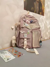 JOYPESSIE-Mochila de Nylon Kawaii para mujer, morral escolar impermeable a la moda para chicas adolescentes, bonita Mochila de estudiante, Mochila de viaje