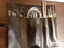 Nuevo estilo de cuero de la PU monedero bolsa de maquillaje Pem lápiz caso cosmético bolso Retro