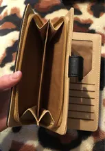 Cartera larga de piel sintética para mujer, bolso dorado con hojas ahuecadas, monedero, tarjetero