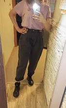 Mom Jeans Trousers Harem Pants Boyfriend Brown Streetwear Pink Vintage Green High-Waist