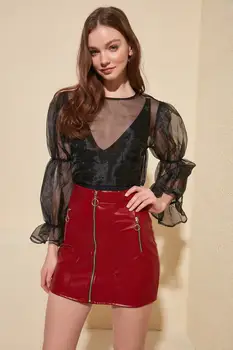 

Trendyol Leather Skirt TWOSS20ET0246