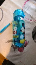 450ml de dibujos animados de Disney Mickey mouse, niños de plástico de taza paja los estudiantes agua potable chico botella a prueba de fugas nuevo