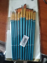 12 unids/set pincel de nailon para pintar profesión acuarela cepillos para aceite empuñadura de madera acrílico pincel para pintar arte suministros