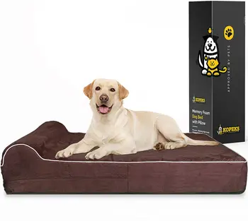

KOPEKS bed for dogs and small cats, mattress with memory viscoelastic orthopedic pillow-pet-large dog