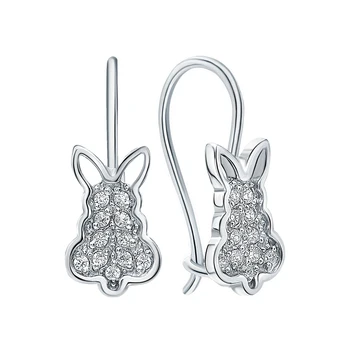 

Silver earrings with cubic zirconium sunlight sample 925