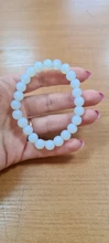 Pulsera de cuentas para mujer, piedra Natural, piedra lunar, cristal redondo, 8mm