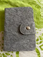 24 ranuras Vintage de los hombres de las mujeres de la identificación de la tarjeta de crédito botón estuche protector cartera, organizador de tarjeta de negocios de regalo titular de la identificación de la cartera