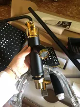 Bathroom Basin Faucets Sink-Tap Mixer Tap-One-Hole Black Golden-Water Cold/hot POIQIHY