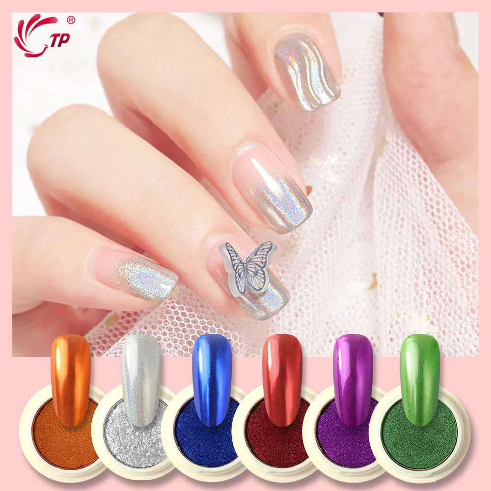

Nail Decoration Laser Rose Gold Series Mirror Glitter Powder Metallic Color Art UV Gel Polishing Chrome Flakes Manicure Pigment