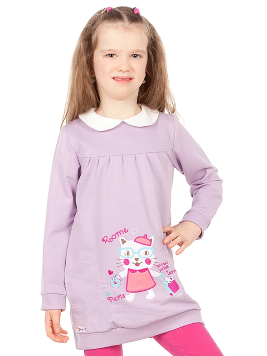 Платье для девочки Viva Baby D1803-3 сиреневый