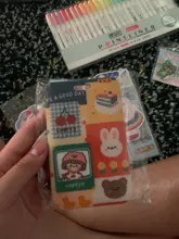 MINKYS-cajón con diseño de conejo y oso de fresa, Tarjetero con funda protectora para tarjetas de crédito, autobús, papelería Kawaii, novedad