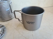 Lixada-taza de titanio para exteriores, vajilla para acampar, Picnic, taza de agua, café, té con tapa, 300/350/420/550/650/750ml