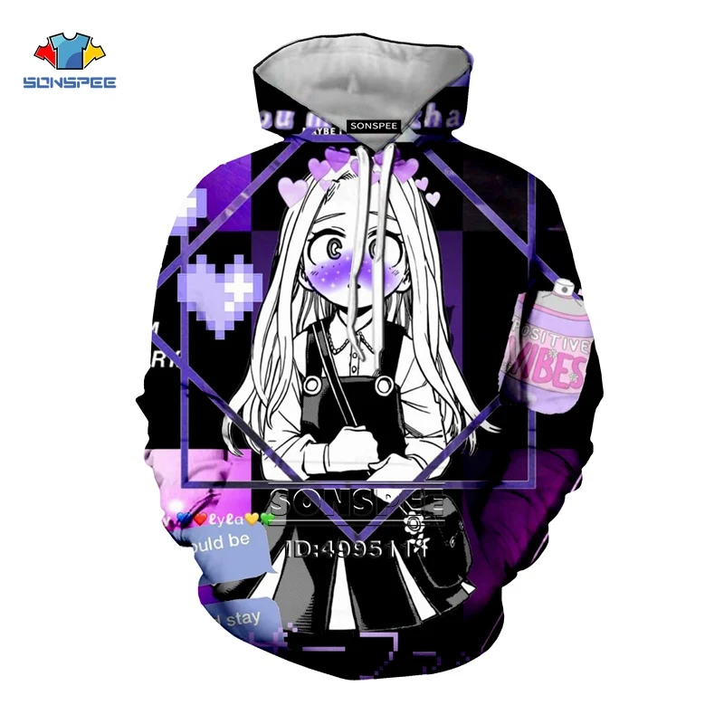 Funnu аниме Senpai Девушки Мальчики манга парней 3D принт для женщин повседневные толстовки с капюшоном мужские толстовки пуловеры осенняя одежда