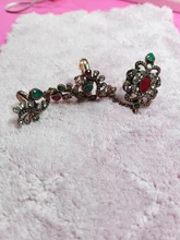 Sunspicems Turkish Double Finger Ring for Women Flower Ethnic Jewelry Multicolor Resin