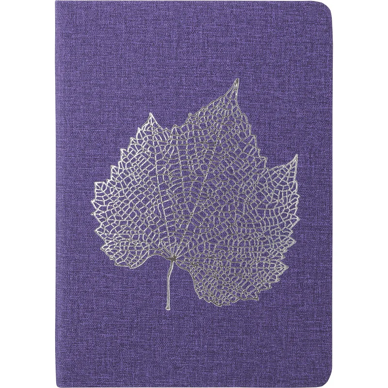 Ежедневник Leaf недатиров., А5, 336с, лавандовый, цветн.срез