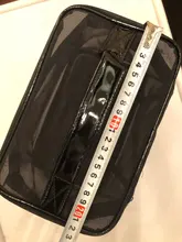 1 Uds. De neceser portátil para hombre y mujer, organizador de viaje transparente, a la moda, grande, negro, bolsa de maquillaje