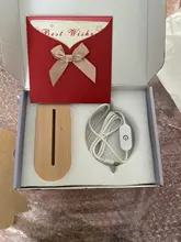 Night-Light Wooden-Base Christmas-Gift Photo-Customized Wedding DIY Holiday for USB 3D