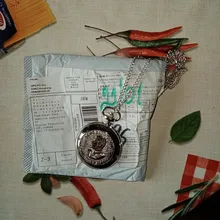 Reloj de bolsillo de cuarzo para hombres y mujeres, cadena colgante de plata, relojes para regalo, Retrato del líder de Rusia