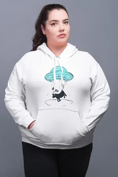 

Angemiel Wear Cow Attracting Ufo White Women 'S Hooded Sweatshirt