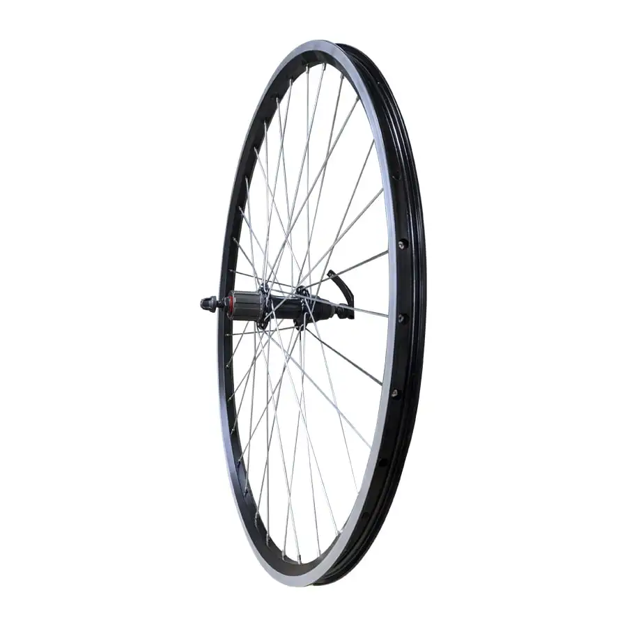 Bicycle Wheel 26 &quotrear assembly double aluminum rim under cassette 7 speeds eccentric/630089 novasport Lightweight Durable Accessories Reliable