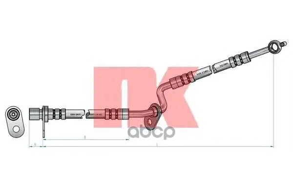Шланг Тормозной Mazda 6 1.8 03-07 640мм Пер.Лев. Nk 853259 Nk арт. 853259