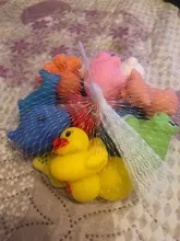 Juguetes de agua para nadar de 13 Uds animales mezclados, pato de goma flotante blando colorido, sonido al estrujar, juguete de baño para bebé