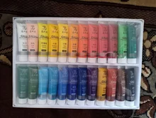 Pintura acrílica profesional de 12/24 colores 15ml tubos pintura de dibujo pigmento cuadro de pared pintado a mano para artista DIY