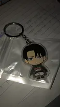 LLavero de ataque a Titan, colgante de llavero acrílico de doble cara, accesorios de Anime, llavero de dibujos animados, 2019
