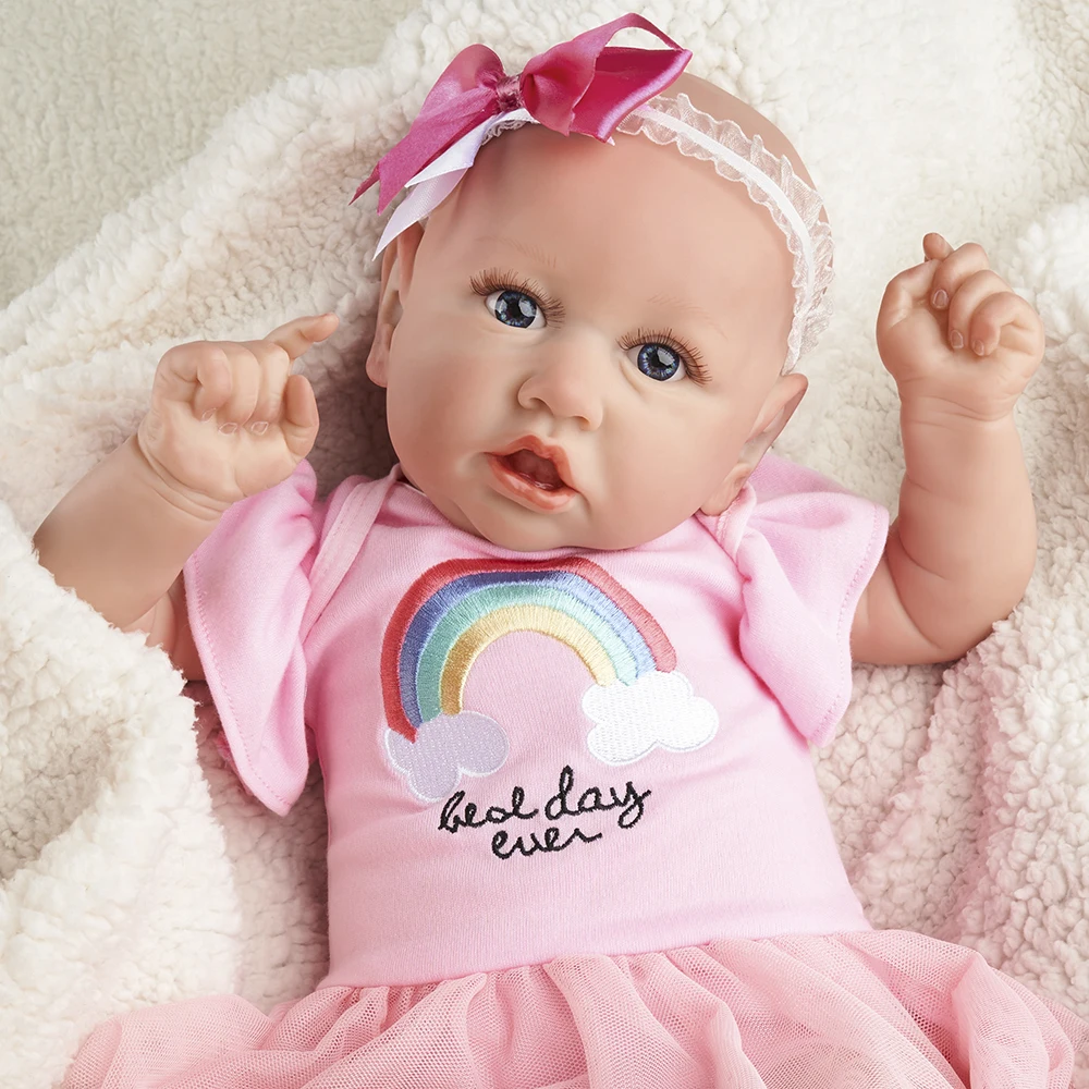 ADFO 22 дюймов Reborn Baby Полный винил средства ухода за кожей для новорожденных Bebe