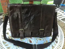 Business Handbag Messenger-Bags Laptop CONTACTS Mens Briefcase Vintage Large Genuine-Leather
