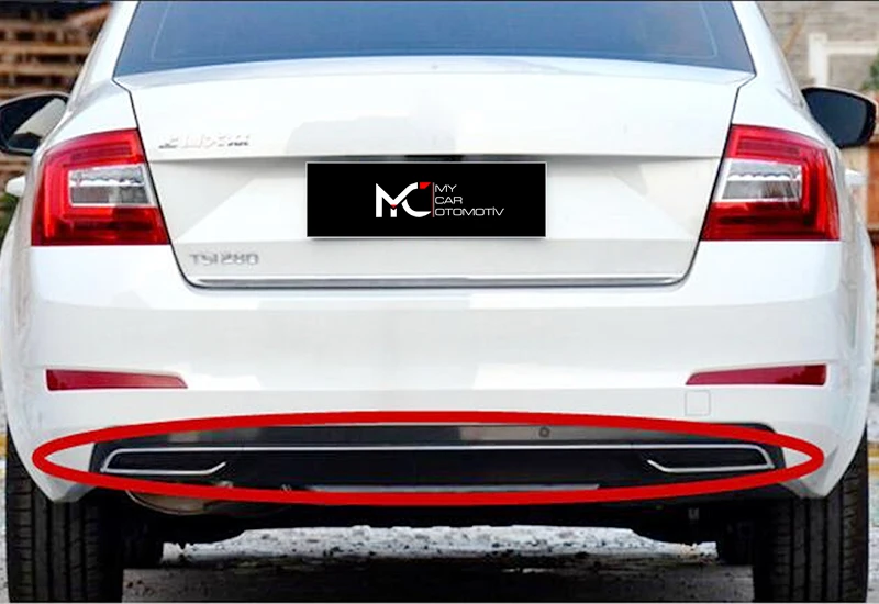 Oem Sport Rear Bumper Diffuser For Skoda Octavia Mk3 2013+ car accessories splitter spoiler side