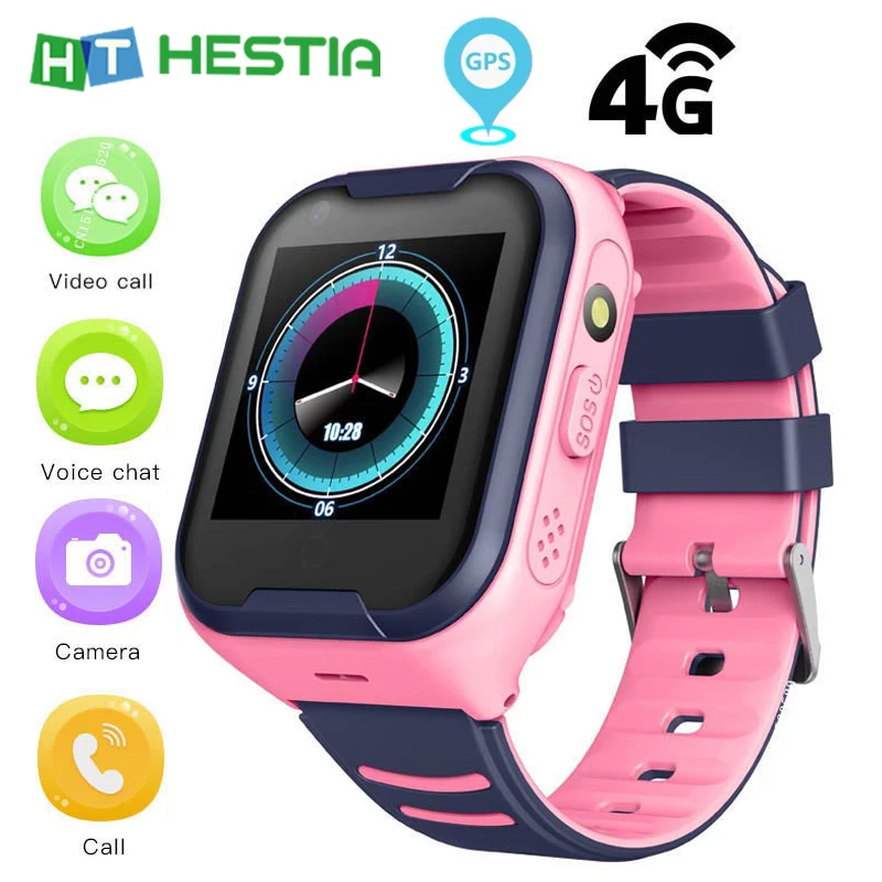 

4G SOS Smart Watch Kids Wifi GPS Video Call IP67 Waterproof Alarm Clock Camera Baby Smart Watches for Children IPS Color Screen