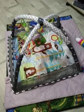 Manta de juego para gatear para bebés, estera multifunción para gatear con valla, juguetes de iluminación, 0-18