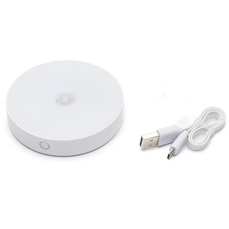  CLAITE 6 LED USB Rechargeable PIR Motion Sensor Light Control LED Night Lamp Magnet Wall Light Warm - 33025003461