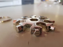 Llave de copos de nieve multifuncional, herramienta portátil para exteriores, forma octogonal, 18 en 1, llave multifuncional con anillo