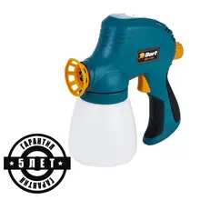 Распылитель электрический Bort BFP-110N(Мощность 110 Вт, регулировка подачи краски, производительность 300 мил. в мин., легкосъёмный бачок