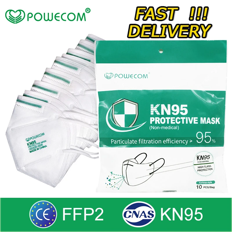 Многоразовые пыленепроницаемые фильтры Powecom ffp2mask ce KN95 маски fpp2 для лица и рта PM2.5