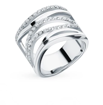 

Silver ring with cubic zirconia sunlight sample 925