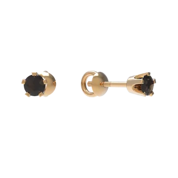 

arina poussette earrings in gold with Rauch-topazam