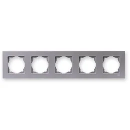 

PnpnElectrıc Gns Eqona Metallic Silver Fivefold Frame 5 Gang Frame