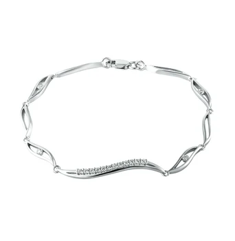 

Silver Bracelet with cubic zirconia sunlight